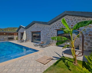 Kaş Çavdır'da Sakin Konumda, Özel Havuzlu, Balayı Villası - 1