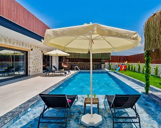 Kaş Çavdır'da Şehirden Uzakta, Özel Havuzlu, Taş Villa - 5