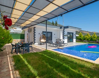 Kaş Çavdır'da Yeşillikler İçerisinde, Özel Havuzlu, Şık Villa - 5