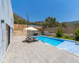 Kaş Çayköy'de Balayı Çiftlerine Uygun, Özel Havuzlu, İkiz Villa - 2