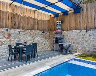 Kaş Çayköy'de Balayı Çiftlerine Uygun, Özel Havuzlu, İkiz Villa - 4