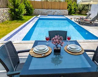 Kaş Çayköy'de Balayı Çiftlerine Uygun, Özel Havuzlu, İkiz Villa - 5