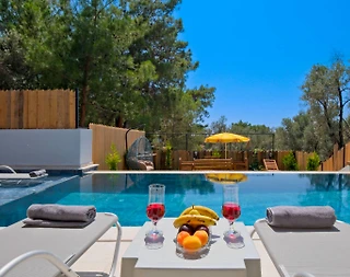 Kaş Çayköy'de Balayı Çiftlerine Uygun, Özel Havuzlu, Taş Villa - 5