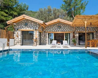 Kaş Çayköy'de Balayı Çiftlerine Uygun, Özel Havuzlu, Taş Villa - 3