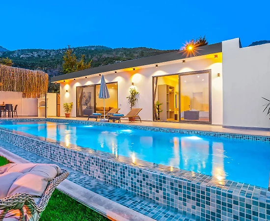 Kaş Çayköy'de Benzersiz Doğada, Özel Havuzlu, Jakuzili, Tatil Villası - 1