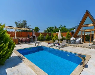 Kaş Çayköy'de Benzersiz Doğada, Özel Havuzlu, Jakuzili Bungalov - 5