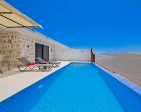 Kaş Çayköy'de Şehirden Uzakta, Özel Havuzlu, Taş Villa - 3