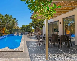 Kaş Çayköy'de Yeşillikler İçerisinde, Özel Havuzlu, Balayı Villası - 4