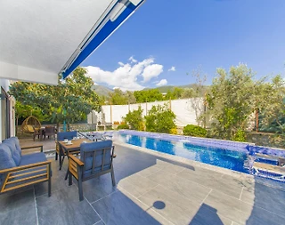 Kaş Çayköy'de Yeşillikler İçerisinde, Özel Havuzlu, Balayı Villası - 4