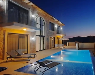 Kaş Andifli'de Doğa İle İç İçe , Özel Havuzlu, Taş Villa - 5