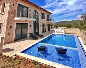 Kaş Andifli'de Doğa İle İç İçe , Özel Havuzlu, Taş Villa - 2