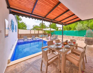 Kaş Çukurbağ'da Gözlerden Uzak, Isıtmalı Özel Havuzlu, Kiralık Villa - 5