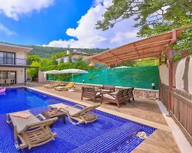 Kaş Çukurbağ'da Gözlerden Uzak, Isıtmalı Özel Havuzlu, Kiralık Villa - 2