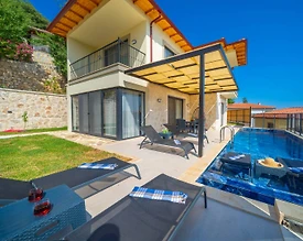 Kaş Çukurbağ'da Huzurlu Doğada, Özel Havuzlu, Jakuzili Villa - 2
