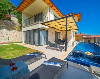 Kaş Çukurbağ'da Huzurlu Doğada, Özel Havuzlu, Jakuzili Villa - 2