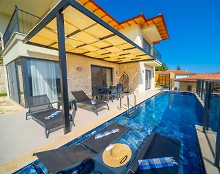 Kaş Çukurbağ'da Huzurlu Doğada, Özel Havuzlu, Jakuzili Villa - 1