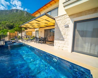 Kaş Çukurbağ'da Huzurlu Doğada, Özel Havuzlu, Jakuzili Villa - 4