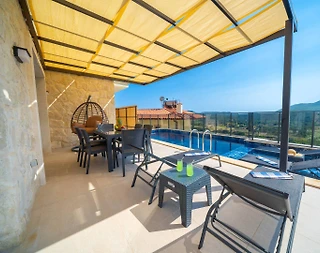 Kaş Çukurbağ'da Huzurlu Doğada, Özel Havuzlu, Jakuzili Villa - 5