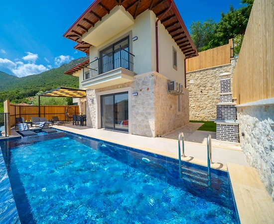 Kaş Çukurbağ'da Huzurlu Doğada, Özel Havuzlu, Jakuzili Villa - 1