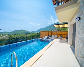 Kaş Çukurbağ'da Huzurlu Doğada, Özel Havuzlu, Jakuzili Villa - 3