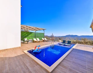 Kaş Çukurbağ'da Yeşillikler İçerisinde, Özel Havuzlu, 2+1 Şık Villa - 4