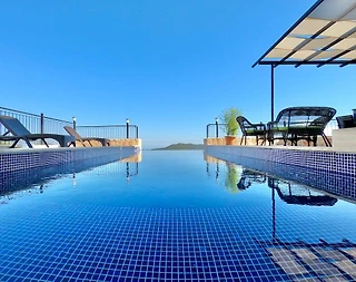 Kaş Çukurbağ'da Muhteşem Dağ Manzaralı, Özel Havuzlu, Kiralık Villa - 1