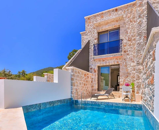 Kaş Çukurbağ'da Otantik Mimarili, Özel Havuzlu, Kiralık Villa - 1