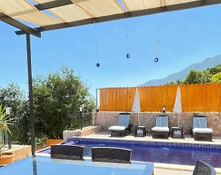 Kaş Çukurbağ'da Sakin Konumda, Özel Havuzlu, Kiralık Villa - 5