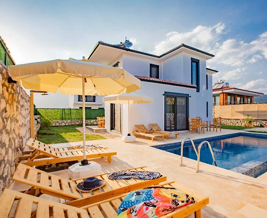 Kaş Andifli'de Şehrin Gürültüsünden Uzakta, Özel Havuzlu, Kiralık Villa - 1