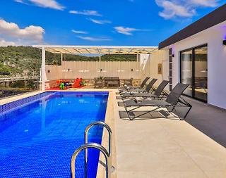 Kaş Gelemiş'te Doğa İçerisinde, Özel Havuzlu, Ferah Villa - 5