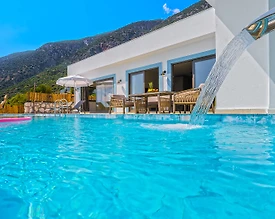 Kaş Gökçeören'de Deniz Manzaralı, Özel Havuzlu, Jakuzili Villa - 3