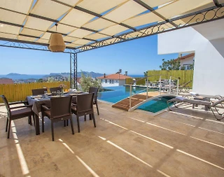 Kaş Gökseki'de Deniz Manzaralı, Özel Havuzlu, Lüks Villa - 2
