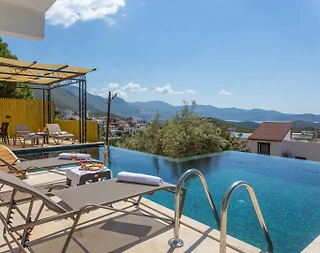 Kaş Gökseki'de Deniz Manzaralı, Özel Havuzlu, Lüks Villa - 5