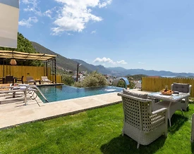 Kaş Gökseki'de Deniz Manzaralı, Özel Havuzlu, Lüks Villa - 3