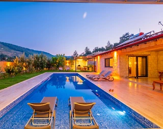 Kaş Hacıoğlan'da Muhteşem Doğada, Özel Havuzlu, Taş Villa - 2