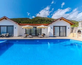 Kaş Hacıoğlan'da Sakin Konumda, Yetişkin ve Çocuk Havuzlu, Taş Villa - 2