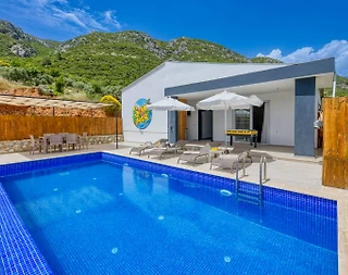 Kaş Hacıoğlan'da Sessiz Konumda, Özel Havuzlu, 2+1 Villa - 1