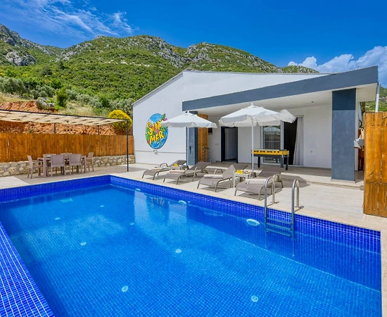 Kaş Hacıoğlan'da Sessiz Konumda, Özel Havuzlu, 2+1 Villa - 1