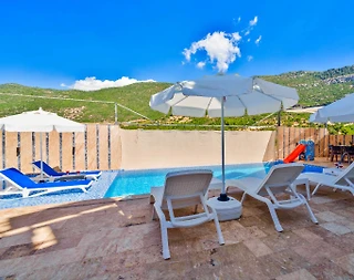 Kaş İkizce'de Gözlerden Uzak Konumda, Özel Havuzlu, 5+1 Olanaklı Villa - 3