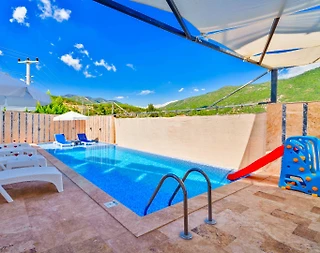 Kaş İkizce'de Gözlerden Uzak Konumda, Özel Havuzlu, 5+1 Olanaklı Villa - 4