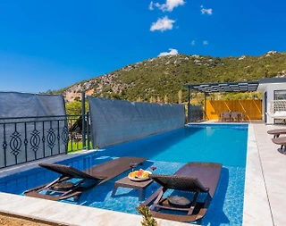 Kaş İkizce'de Huzurlu Doğada, Özel Havuz, Jakuzili Villa - 5