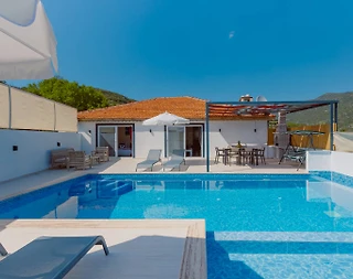 Kaş İkizce'de Sakin Konumda, Özel Havuzlu, 2+1 Villa - 3