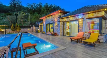 Authentically Designed, Infinity Pool, Stone Villa in Kas Islamar