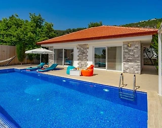 Kaş İslamlar'da Sessiz Konumda, Özel Havuzlu, Balayı Villası - 4