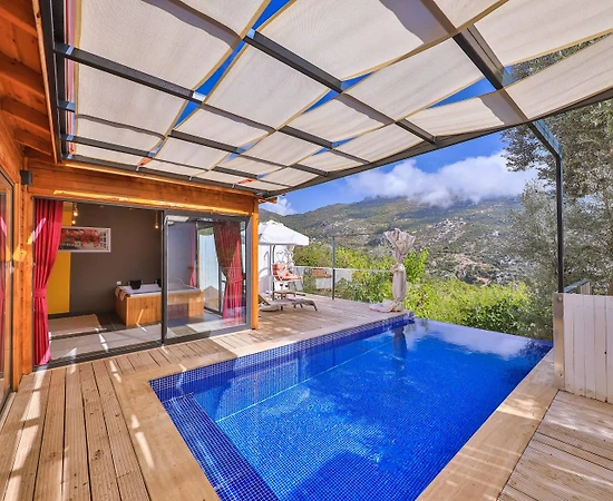 Kaş İslamlar'da Çiftlere Uygun, Özel Havuzlu, Jakuzili Lüks Villa - 1