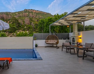 Kaş İslamlar'da Balayı Çiftlerine Uygun, Özel Havuzlu, Jakuzili Villa - 5