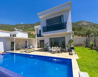 Kaş İslamlar'da Balayı Çiftlerine Uygun, Özel Havuzlu, Kiralık Villa - 5