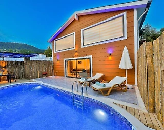 Kaş İslamlar'da Eşsiz Doğa Manzaralı, Özel Havuzlu, Balayı Villası - 1