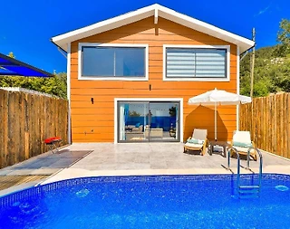 Kaş İslamlar'da Eşsiz Doğa Manzaralı, Özel Havuzlu, Balayı Villası - 5