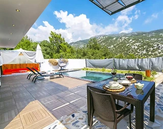 Kaş İslamlar'da Balayı Çiftlerine Uygun, Özel Havuzlu, Modern Villa - 4